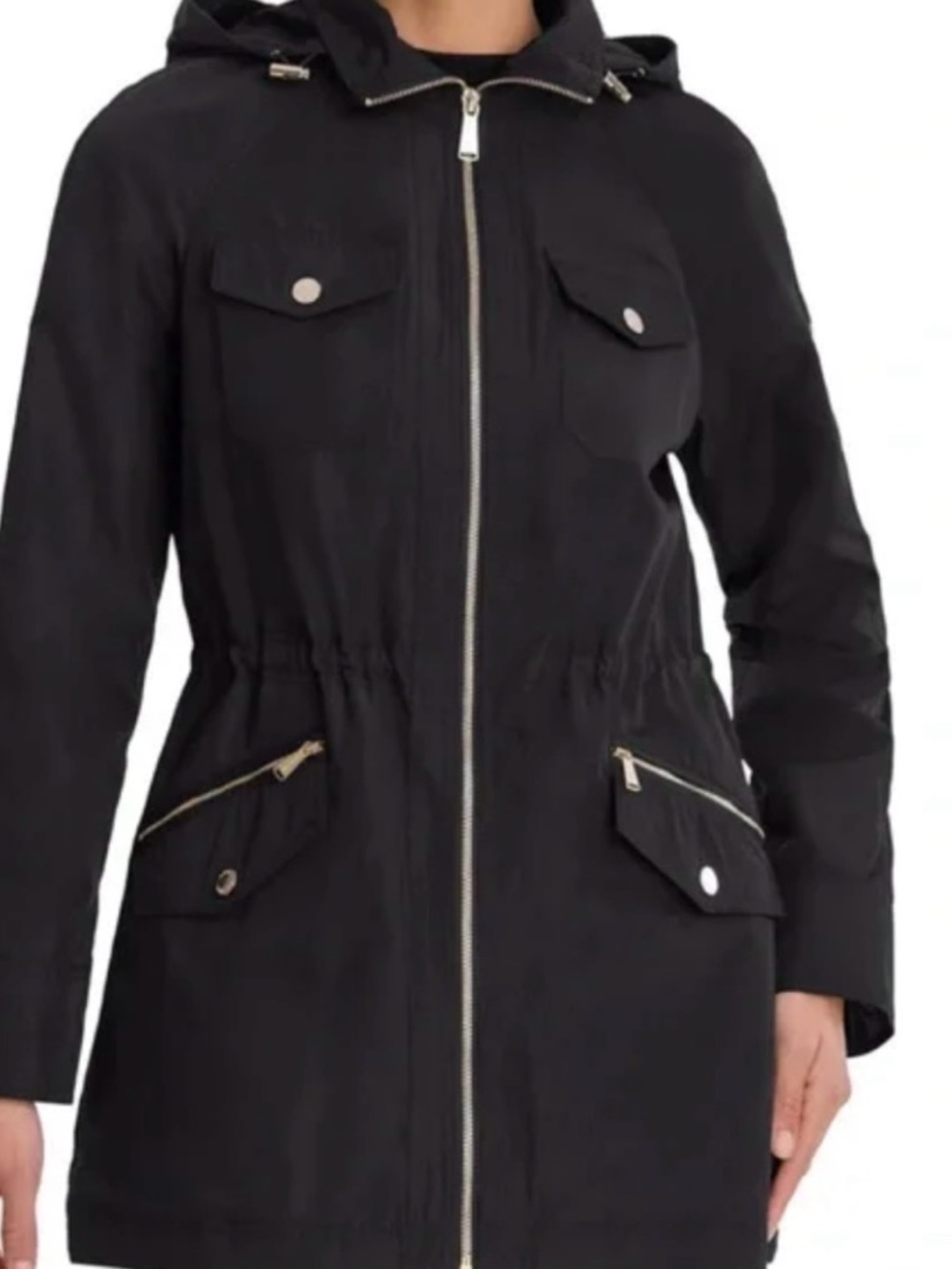 Michael Kors Anorak Rainwear Black Softshell Women’s size Large